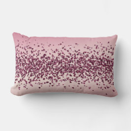 Hübsch rosa Glitzer Hearts Ombre Lendenkissen