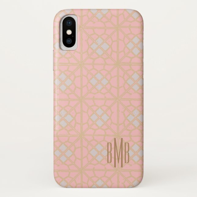 Hübsch rosa Golderröten Trendy Case-Mate iPhone Hülle (Rückseite)
