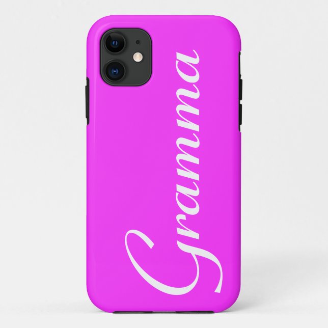 Hübsch rosa "Gramma" iPhone Case (Rückseite)