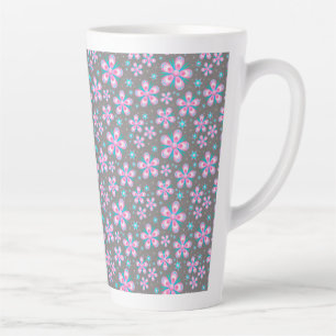 Hübsch Rosa & Grau floral Milchtasse