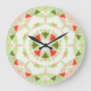 Hübsch Rosa Green Star Fun Boho Dopamin Dekoration Große Wanduhr