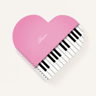 Hübsch-rosa-Großpianenmusiktastatur Notizbuch
