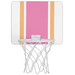 Hübsch rosa, hellpfirsichfarbene Streifen auf weiß Mini Basketball Netz