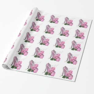 Hübsch-Rosa-Hi-Heel-Rose Geschenkpapier
