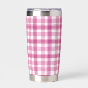 Hübsch rosa Kariert Thermobecher