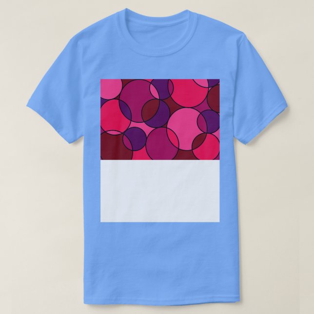 Hübsch-rosa Kreismuster T-Shirt (Design vorne)