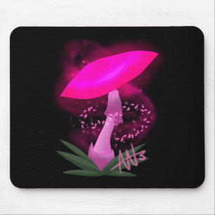 Hübsch rosa leuchtendes Mushroom Mousepad