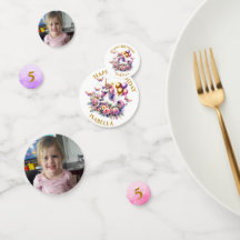 Hübsch Rosa, Lila und Gold Einhorn Geburtstag