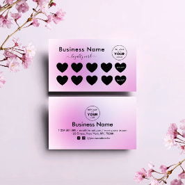 Hübsch rosa Minimalistisch hinzufügen Schönheitssa Treuekarte