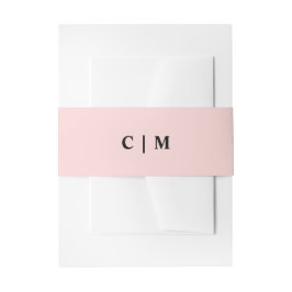 Hübsch rosa Minimalistische Hochzeiten Einladungsbanderole