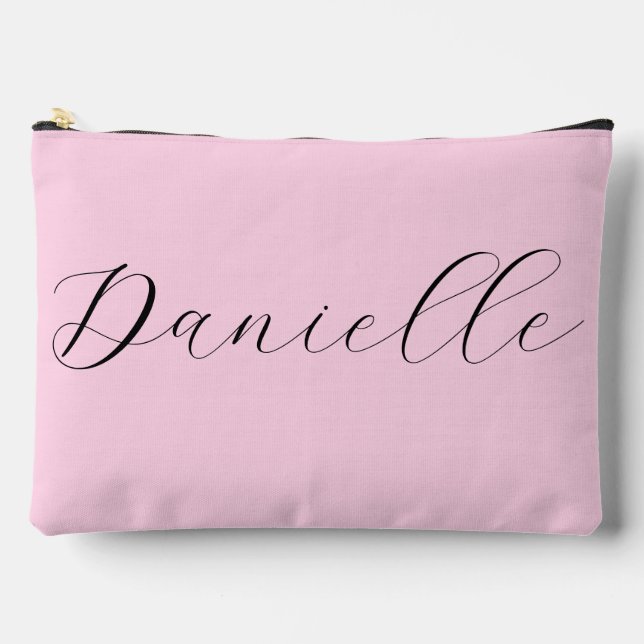 Hübsch rosa Minimalistisches Elegant Zubehörtasche (Vorderseite)