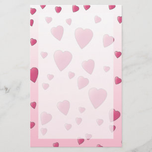 Hübsch rosa Muster der Liebe Herz. Briefpapier
