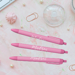 Hübsch rosa Personalisierter Name Kugelschreiber
