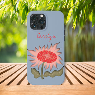 Hübsch rosa Retro 3D Sonnenblume Case-Mate iPhone Hülle