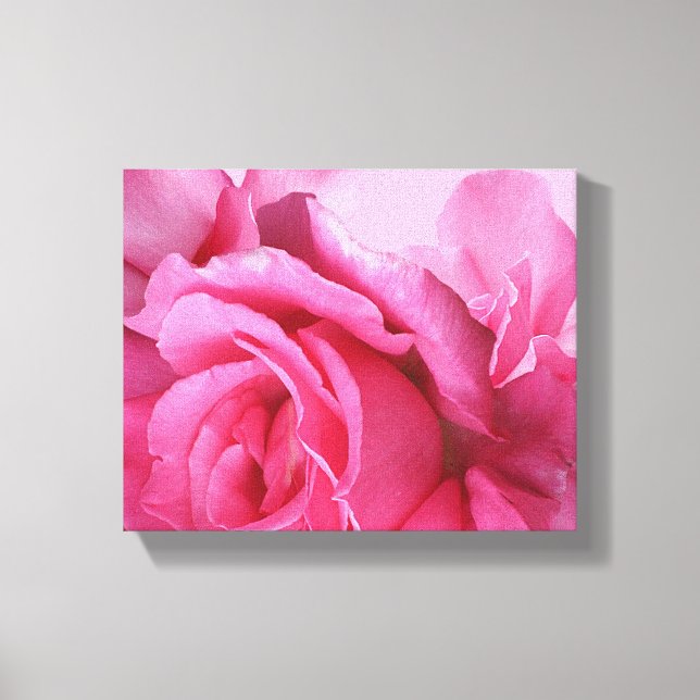 Hübsch rosa Rosa Blume stilvoll modern und blumenr Leinwanddruck (Vorderseite)