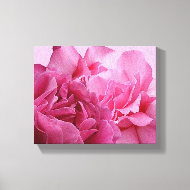 Hübsch rosa Rosa Blüte modern und stilvoll Leinwanddruck (Vorderseite)