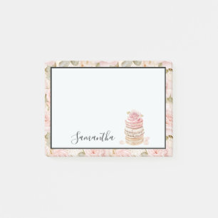 Hübsch-Rosa-Rose-Macaros Post-it Klebezettel