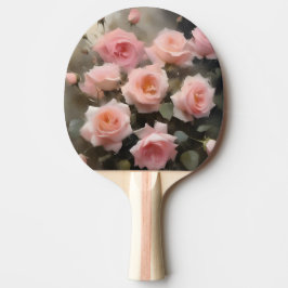 Hübsch rosa Rosen Aquarellmalerei Tischtennis Schläger