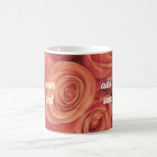 hübsch rosa Rosen Blume Foto fügen Sie Ihren eigen Kaffeetasse