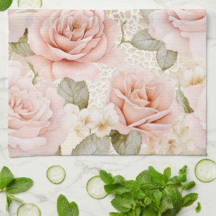 Hübsch Rosa Rosen Brautparty Geschirrtuch
