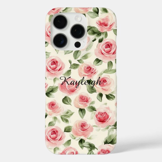 Hübsch rosa Rosen Case-Mate iPhone Hülle (Rückseite)