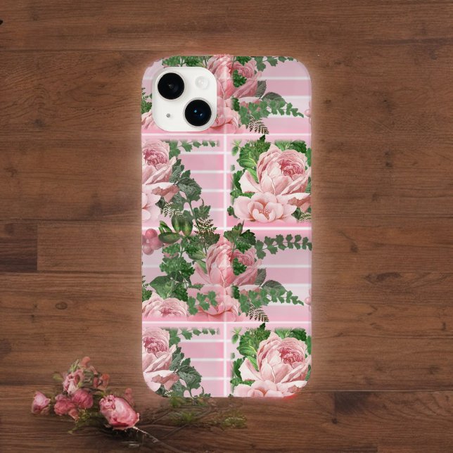 Hübsch rosa Rosen in rosafarbenem Farbmuster Case-Mate iPhone Hülle (Von Creator hochgeladen)
