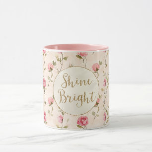 Hübsch Rosa Roses Gold Glitzer Shine Bright Tasse