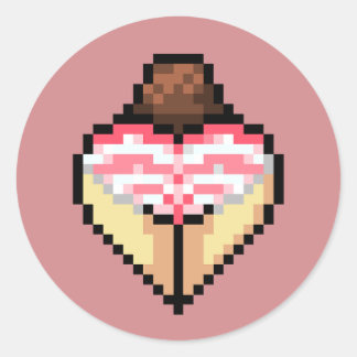 Hübsch-Rosa-Shimapan-Aufkleber Runder Aufkleber