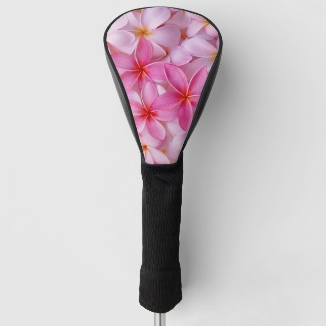 Hübsch rosa Sommer-Blume Golf Headcover (Vorderseite)
