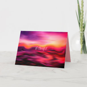 Hübsch rosa Sonnenuntergangsfarben Abstrakt fröhli Feiertagskarte