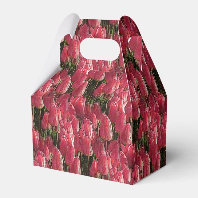 Hübsch-rosa Tulips Geschenkschachtel (Vorderseite)