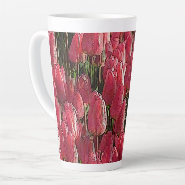 Hübsch-rosa Tulips Milchtasse (Linke Ecke)