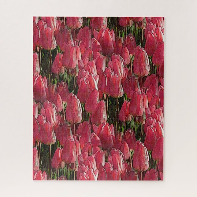 Hübsch-rosa Tulips Puzzle (Vertikal)