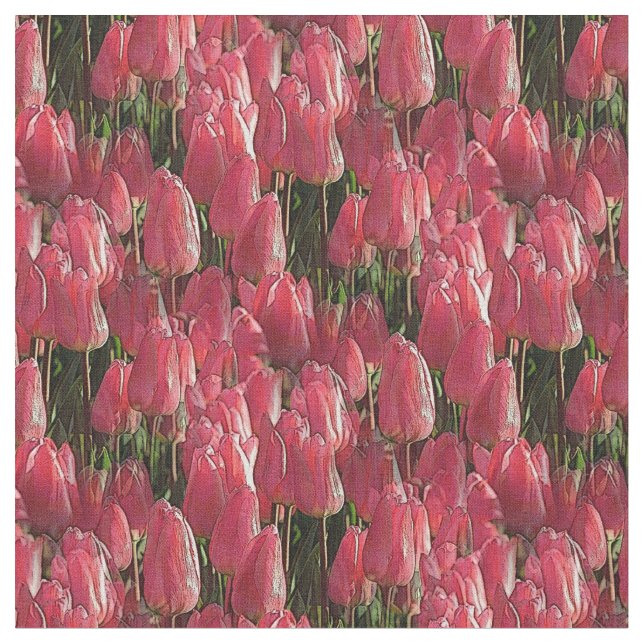 Hübsch-rosa Tulips Stoff (Nahaufnahme)