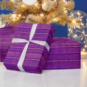 Hübsch rosa und Lila Streifen Geschenkpapier