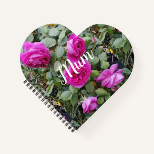 Hübsch Rosa Vintage Rose Blume Geburtstag Mum Tass Notizbuch