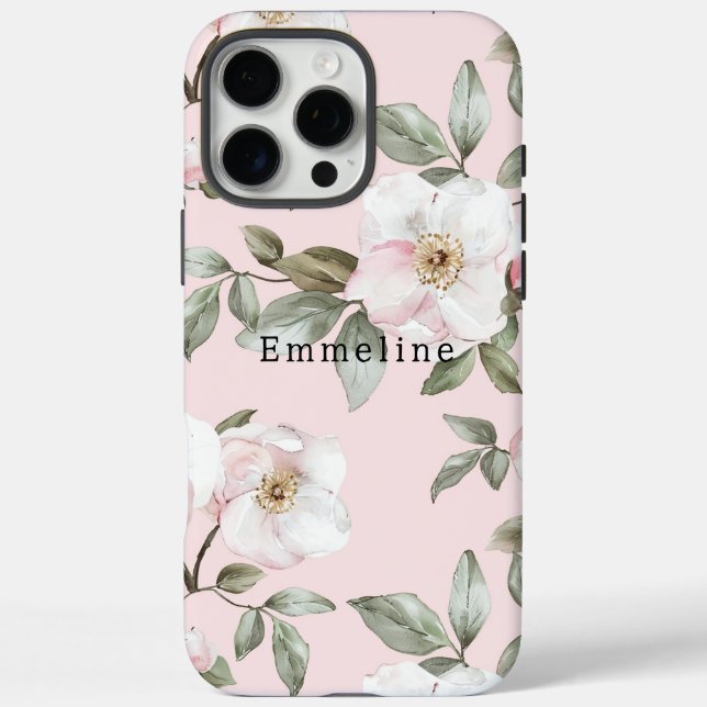 Hübsch rosa weiße Blume Case-Mate iPhone Hülle (Rückseite)