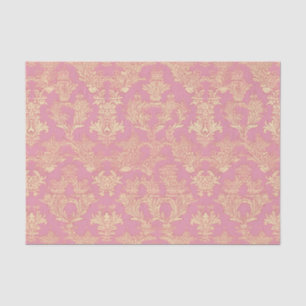 Hübsch rosa Zierdamast Seidenpapier
