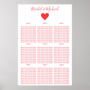 Hübsch rot und weiß poster