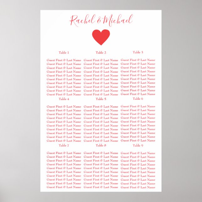 Hübsch rot und weiß poster (Vorne)