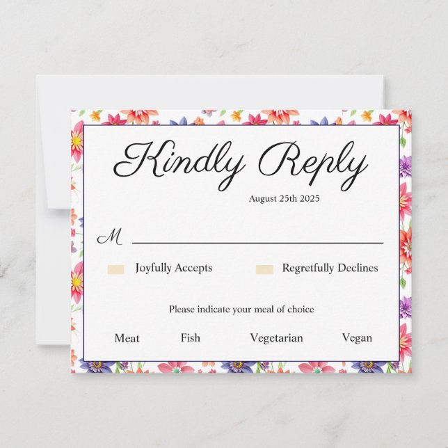 Hübsch RSVP Karte (Vorderseite)