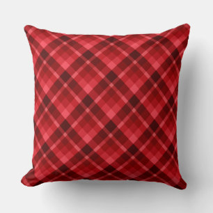 Hübsch Ruby Red Kariert Pattern Big Throw Kissen