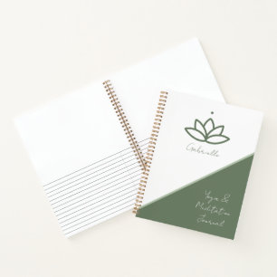 Hübsch Sage Green Lotus Yoga Mediation Journal Notizbuch