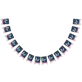 Hübsch schimmerndes Schmetterlingsbanner Wimpelkette