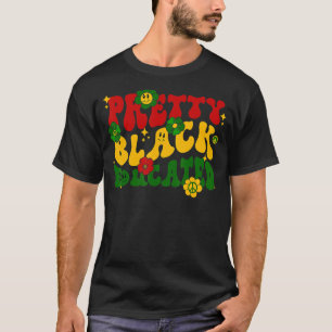 Hübsch Schwarz und erzogen Groovy Hippie Black His T-Shirt