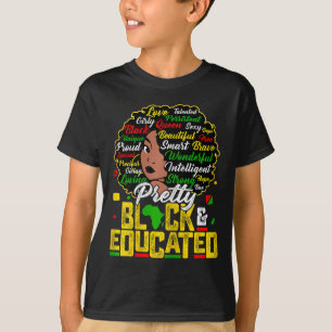Hübsch Schwarz und gebildet bin ich der starke Afr T-Shirt