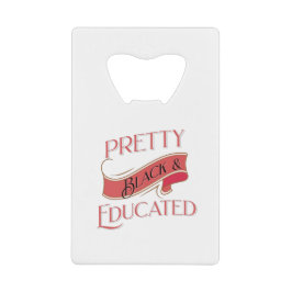 Hübsch Schwarz und gebildet Geldbeutel Flaschenöffner