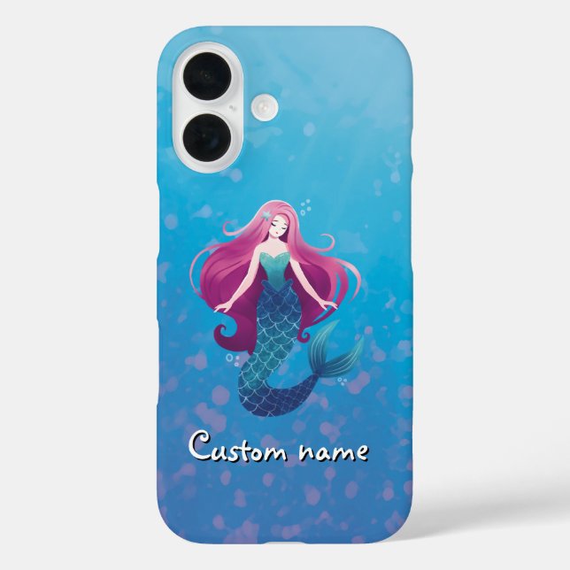 Hübsch Sea Mermaid Personalisiert iPhone Case (Rückseite)