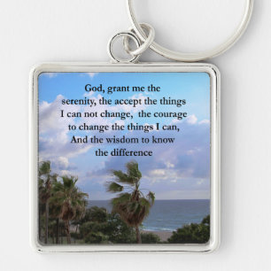 HÜBSCH SERENITY PRAYER PALM TREE FOTO DESIGN SCHLÜSSELANHÄNGER