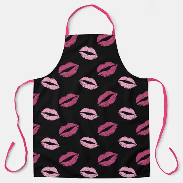 Hübsch Shiny Pink Kisses Schürze (Vorderseite)